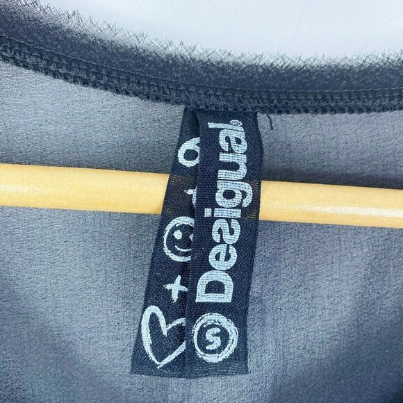 Desigual Dress Womens Size Small Black Mandala Print Belted Sleeveless - Picture 2 of 5